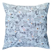 Poszewka 40x40 cm Hipopotamki kwiatuszki i serduszka- Bawełna