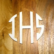 deko decoupage litery IHS Komunia Św. 10 sztuk