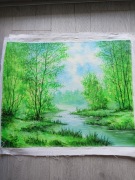 Obraz ręcznie malowany na płótnie bez ramy