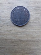 Niemcy - Cesarstwo 10 pfennig 1916 stan III; obramowanie z koralików