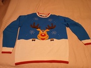 Sweter świąteczny zimowy męski rozm. L "Rudolf" 
