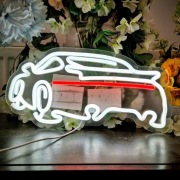 Neon LED Porsche 911 Samochód Lampka Nocna na Ścianę USB Dekoracja Prezent 