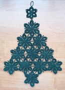 ZAWIESZKA OZDOBA OKIENNA ŚCIENNA 42x30CM CIEMNA ZIELEŃ 