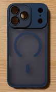 Etui iPhone 17 Pro Max MagSafe z osłoną aparatu półprzezroczyste navy blue