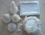 Stojak 6 częściowy zestaw na ciasto biały 