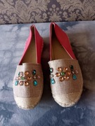 espadryle 38 z kryształkami