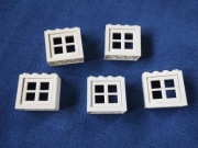 Lego 5 x białe okno 4132 z modulara 10182