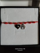 Bransoletka Ochrony 7 węzłów - Serce & Łapka - 316L  