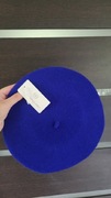 Grace focus fashion niebieski royal blue  beret wełniany nowy