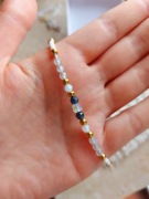 Bransoletka ślubna z szafirem i akwamarynem, "coś niebieskiego"