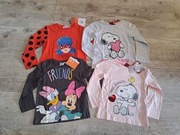 T-shirt - Dazy, Minnie, Snoopy - 4 szt. - rozm 110