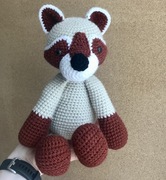 Pluszak szop brązowy na szydełku