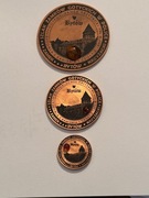 Bytów. Zestaw kolekcjonerski 3 monety. Fi 50,38,22mm. Gyges