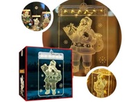 WITRAŻ LED 3D OZDOBA NA OKNO LAMPKI ŚWIĄTECZNE MIKOŁAJ