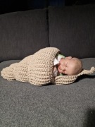 Muszla duża - ręcznie robiona na szydełku