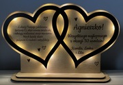 Statuetka lampka serca urodziny walentynki prezent