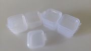 Mini przezroczyste plastikowe pojemniki na biżuterię 