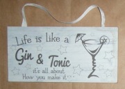 TABLICZKA ZAWIESZKA OZDOBNA GIN & TONIC