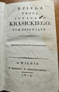 Krasicki Ignacy - Dzieła ... T. 9. Wilno 1819.