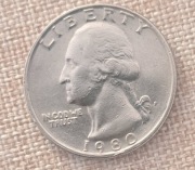 25 Centów QUARTER  DOLAR LIBERTY 1980 rok.