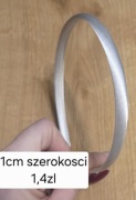 Opaska satynowa 1 cm wąska elegancka do włosów baza do ozdabiania