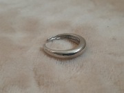 Pierścionek srebrny gładki open ring uniwersalny stal nierdzewna 