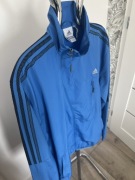 Adidas Climaproof kurtka męska XL vintage niebieska wiatrówka sportowa Y2K