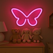 Neonowa lampka LED w kształcie motyla USB baterie