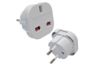 Adapter uniwersalny - przejściówka EU/UK. Wtyczka Europa, gniazdo Anglia