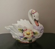 Porcelanowa figurka łabędzia