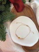 Bransoletka na szczęście kamień słoneczny jadeit hematyt pozłacany róża