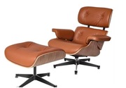 Fotel Lucera XL z podnóżkiem insp. Lounge Chair Skóra