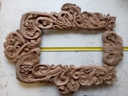 Dębowa rama rzeźbiona, snycerstwo
