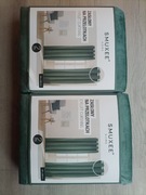 4 zielone zasłony aksamitne welurowe na przelotkach SMUKEE 4 x zasłona