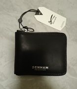 Portfel Denham czarny skóra licowa zapinany na zamek Nowy !