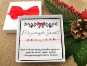 Bransoletka damska świąteczna prezent pod choinkę kamienie kwarc perła 