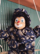 Porcelanowy pajacyk Vintage lalka 