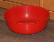 Stara miska plastikowa czerwona PRL