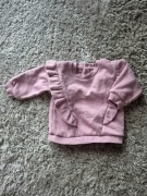 Primark bluza dresowa liliowa falbanka ściągacze 68