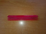 Grzebień do włosów potrójny grzebyk czerwony 13,5cm PRL