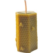 Świeca z naturalnego wosku pszczelego z motywem plastra miodu- 100g