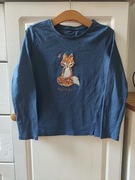 Bluzka z długim rękawem z brokatowym liskiem cool club 128