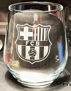 FC Barcelona szklanka 300ml ręcznie grawerowana