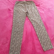 **spodnie panterka casual Animal print jegginsy slim  M