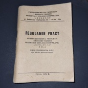 PRL Regulamin pracy i instrukcja BHP Izolacja Piła 1976