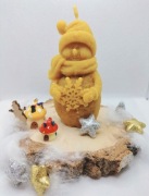 Świeca bałwan z wosku pszczelego 