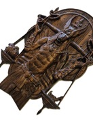 ANUBIS dekoracja, ozdoba, płaskorzeźba z drewna, CZARNA LIBMA!!