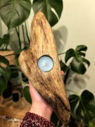 Drewniany świecznik handmade 