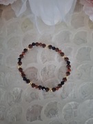 Bransoletka handmade z naturalnych kamieni jadeit hematyt piasek pustyni 