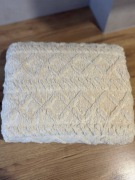 Koc 160x200 cm Beżowy | Miękki, Ciepły | Styl Skandynawski